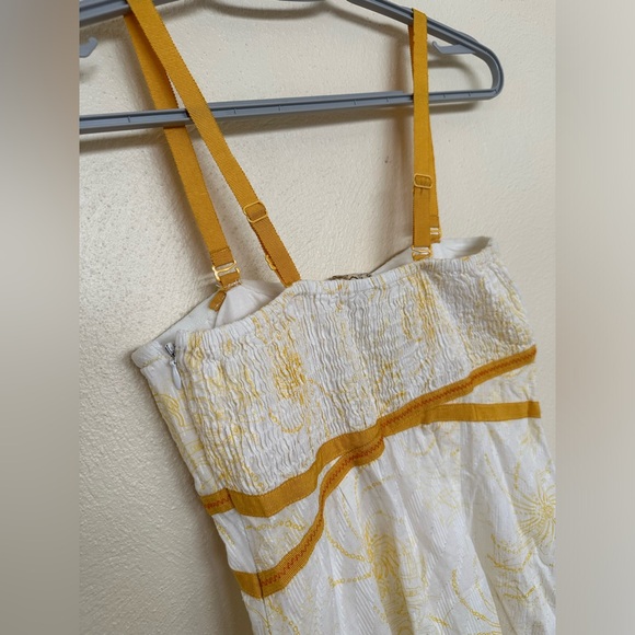 Free People "Dreamer" Yellow Ribbon Cotton Sundress Size 0 - Picture 8 of 11